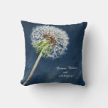 Dandelion Flower And Motivational Pillow at Zazzle
