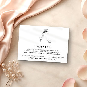 Dandelion Flower Boho Clear Wedding Details Invitation