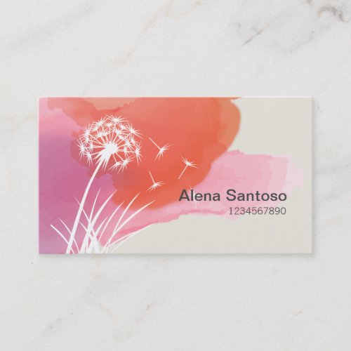 Dandelion Flower Business Card