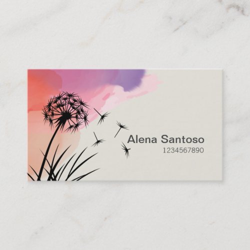 Dandelion Flower Business Card