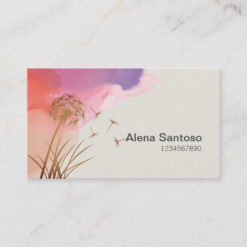 Dandelion Flower Business Card