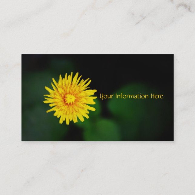 Dandelion Flower Business Cards (Front)