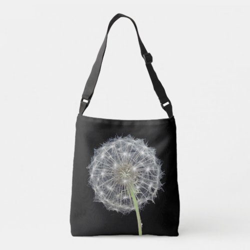 Dandelion flower crossbody bag