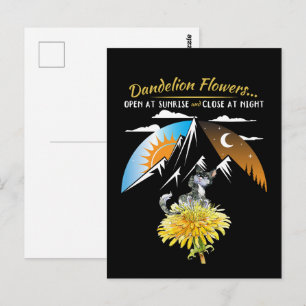 Dandelion Flower Facts - Nature Lover Postcard