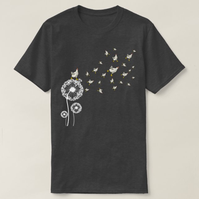 Dandelion Flower Farm Farmer Chicken T-Shirt (Design Front)