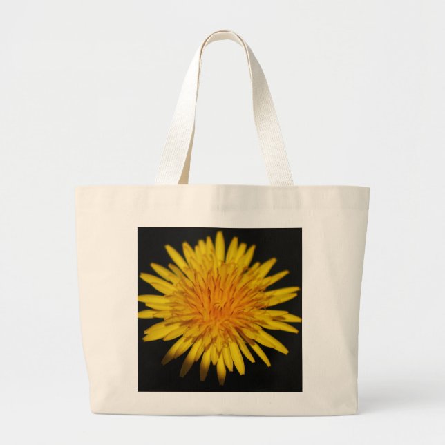 Dandelion Flower jtm Large Tote Bag (Front)