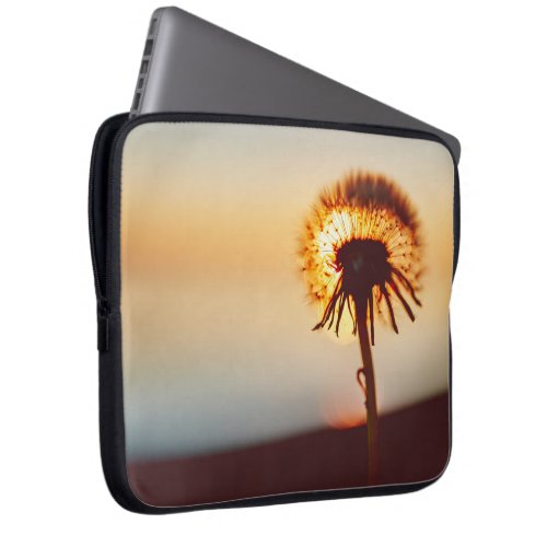 dandelion flower laptop sleeve