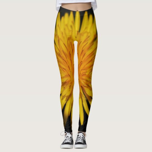 Dandelion Flower lecna Leggings