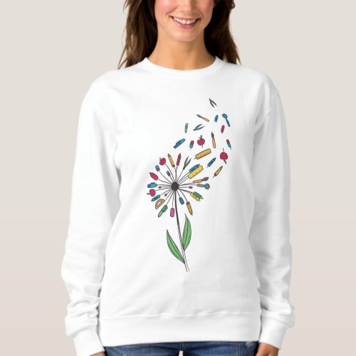 Dandelion flower sweatshirt