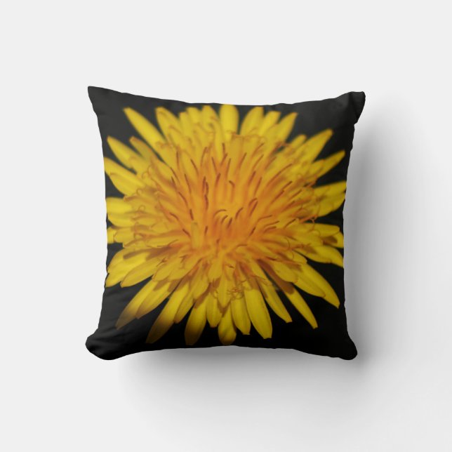 Dandelion Flower tpcna Throw Pillow (Front)
