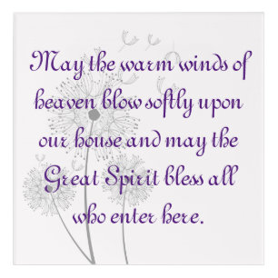 Dandelion Flowers Bless this Home Wall Art