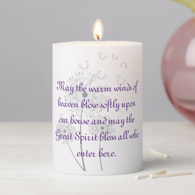 Dandelion Flowers House Blessing Candle (In Situ)
