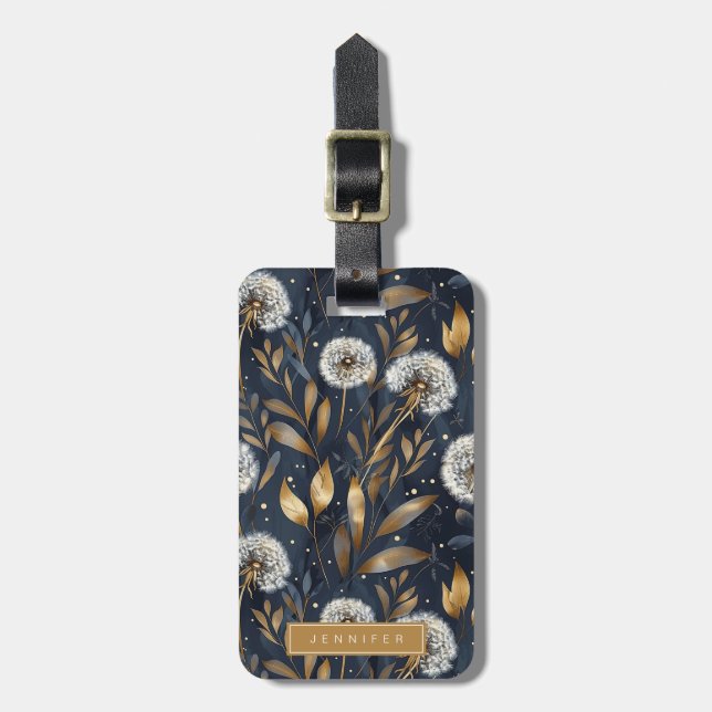 Dandelion Flowers Luggage Tags (Front Vertical)