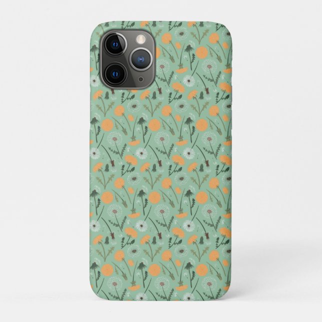 Dandelion Flowers Orange Floral Pattern Case-Mate iPhone Case (Back)