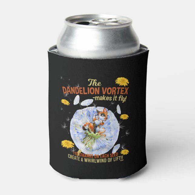 Dandelion Flowers - Science Seed Facts Can Cooler (Can Front)