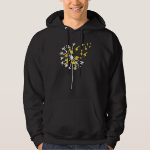 Dandelion Flying Giraffe Flower Wildlife Zookeeper Hoodie