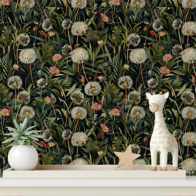 Dandelion Forest Flowers Pattern Wallpaper (Creator Uploaded)