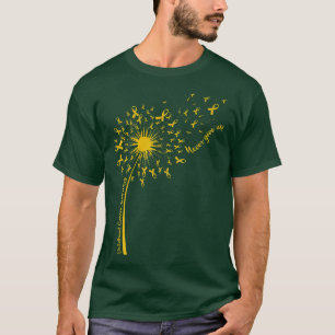 Dandelion Gold Ribbon Childhood Cancer Awareness S T-Shirt