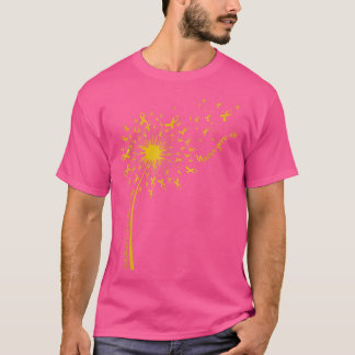 Dandelion Gold Ribbon Childhood Cancer Awareness S T-Shirt