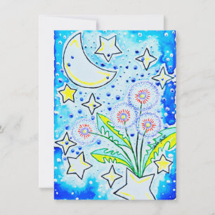 dandelion greeting invitation