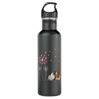 Dandelion Guinea Pig Cute Guinea Pig Floral Dandel Stainless Steel Water Bottle