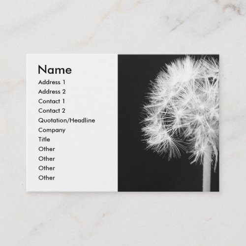 Dandelion Haiku Business Card