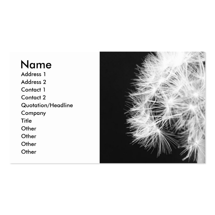 Dandelion Haiku Business Card