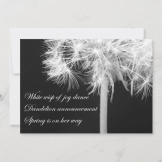 Dandelion Haiku Invitation