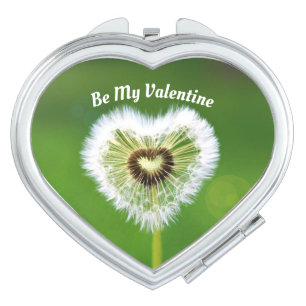 Dandelion Heart Compact Mirror