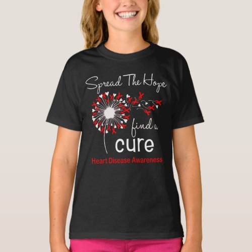 Dandelion Heart Disease Awareness T_Shirt
