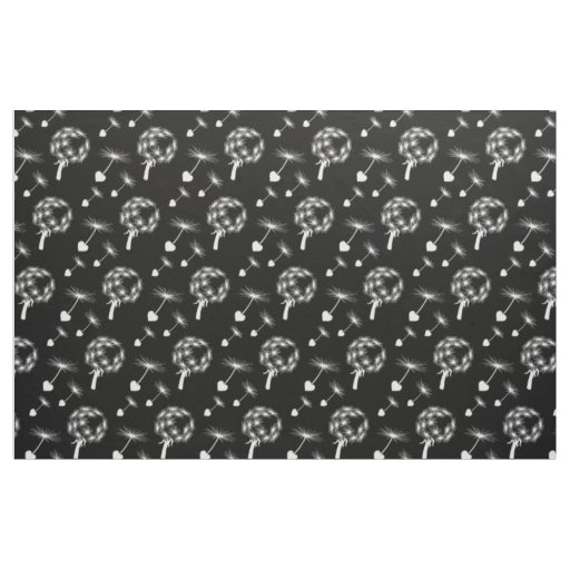 Dandelion Heart Seeds Fabric