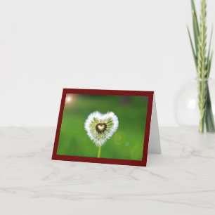 Dandelion Heart Valentine Card