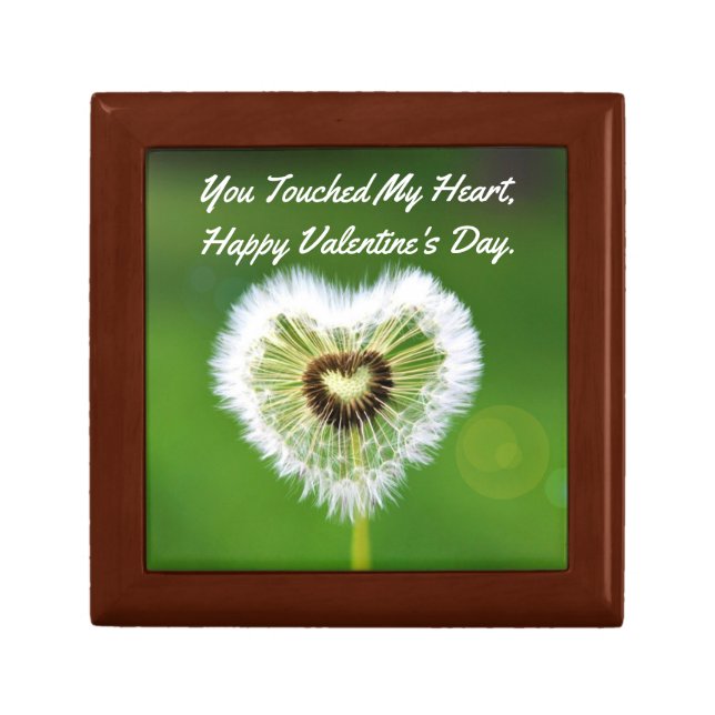 Dandelion Heart Wooden Keepsake Box (Front)