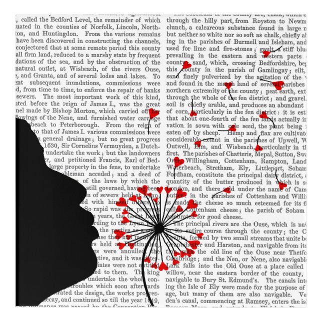 Dandelion Hearts Acrylic Print (Front)