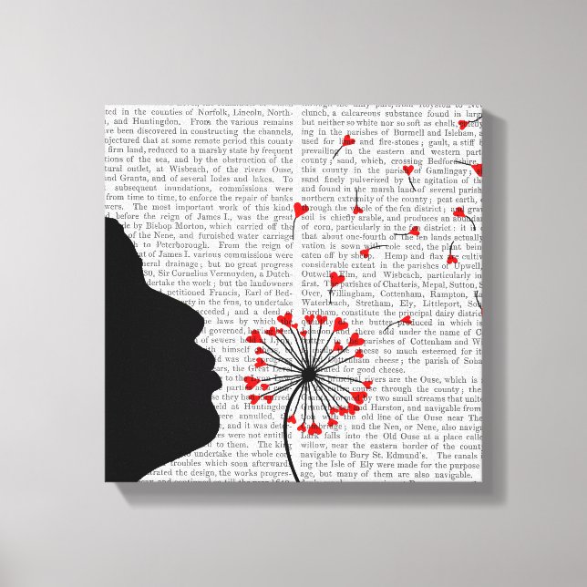 Dandelion Hearts Canvas Print (Front)