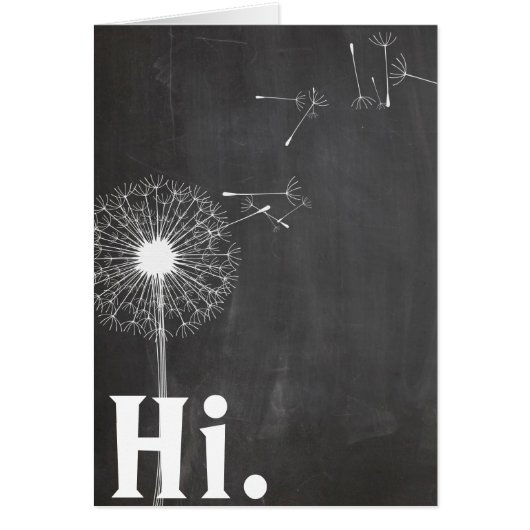 Dandelion HI on Chalkboard Cards (Front)