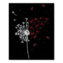 Dandelion HIV Aids Brain Aneurysm Stroke Cool Awar Poster