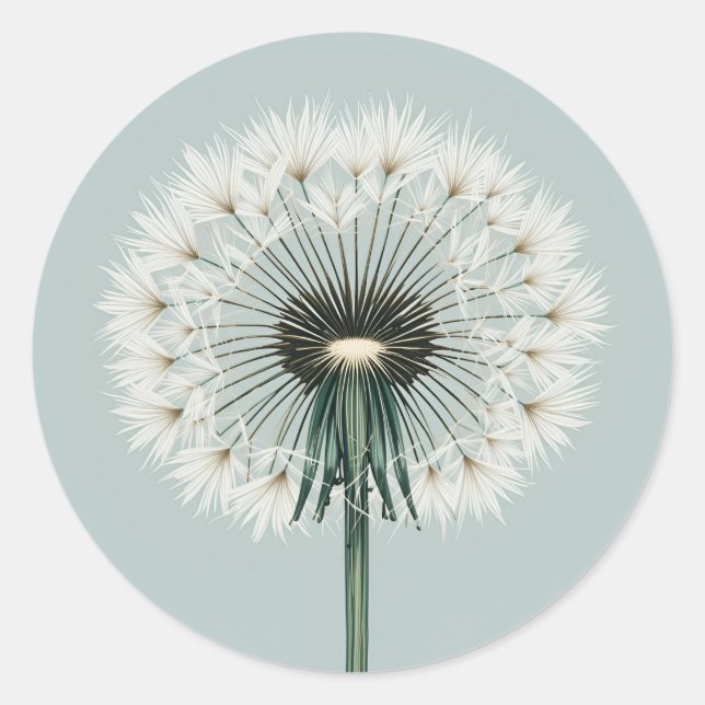 Dandelion hole seed classic round sticker (Front)