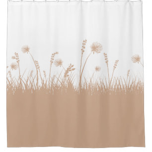 Dandelion in autumn fall garden shower curtain