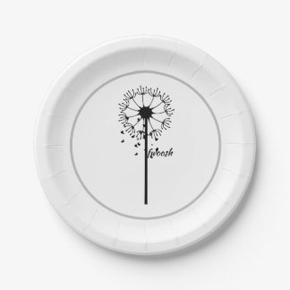 Dandelion in the Garden Wind Paper Plates