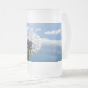 Dandelion In The Light Frosted Glass Beer Mug