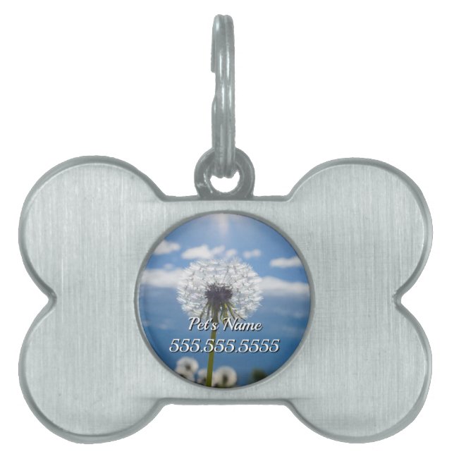 Dandelion In The Light Pet Tag (Front)