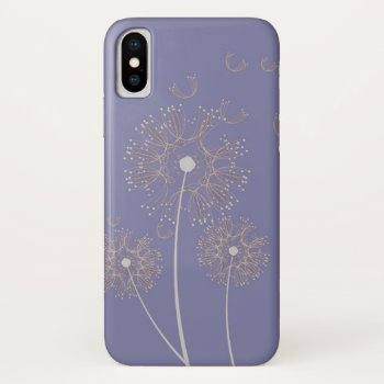 Dandelion In The Wind Artistic And Beautiful Iphone X Case by FUNNSTUFF4U at Zazzle