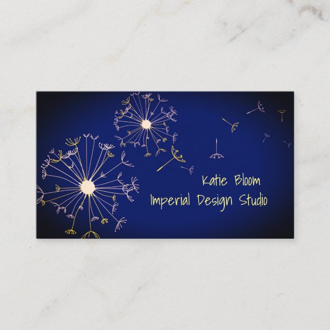Dandelion In the Wind Business Card (Front)