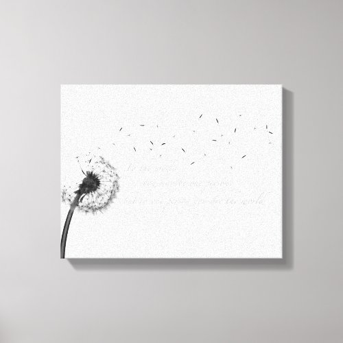 Dandelion Inspiration 14 x 11 Wrapped Canvas