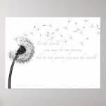 Dandelion Inspiration 16&quot; X 12&quot;, Matte Poster at Zazzle