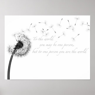 Dandelion Inspiration 16" x 12", Matte Poster