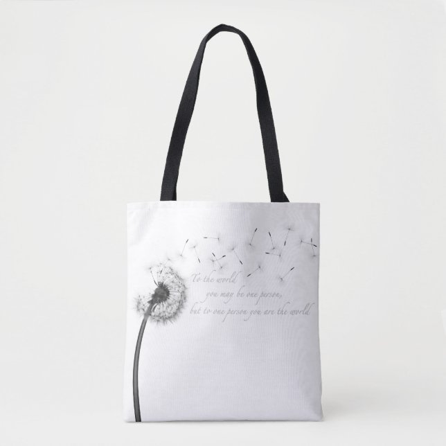 Dandelion Inspiration All-Over Print Tote Bag (Front)