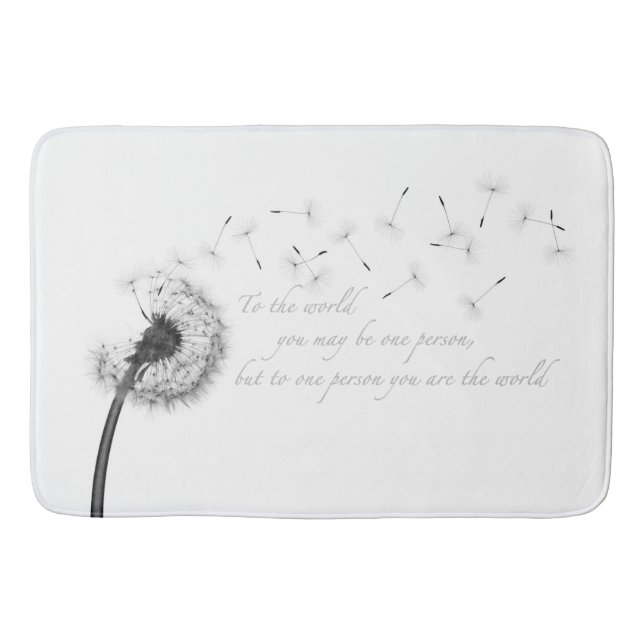 Dandelion Inspiration Bath Mat (Front)
