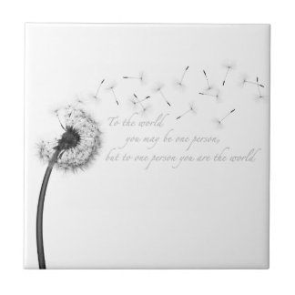Dandelion Inspiration Ceramic Tile